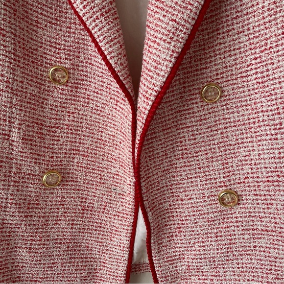 VALENTINO tweed vintage red blazer jacket - Picture 6 of 16